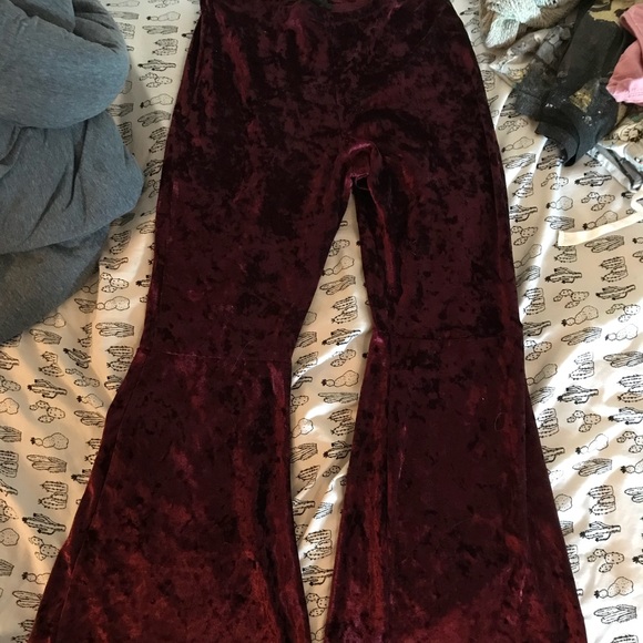Velvet Bell Bottoms Size Medium | Poshmark